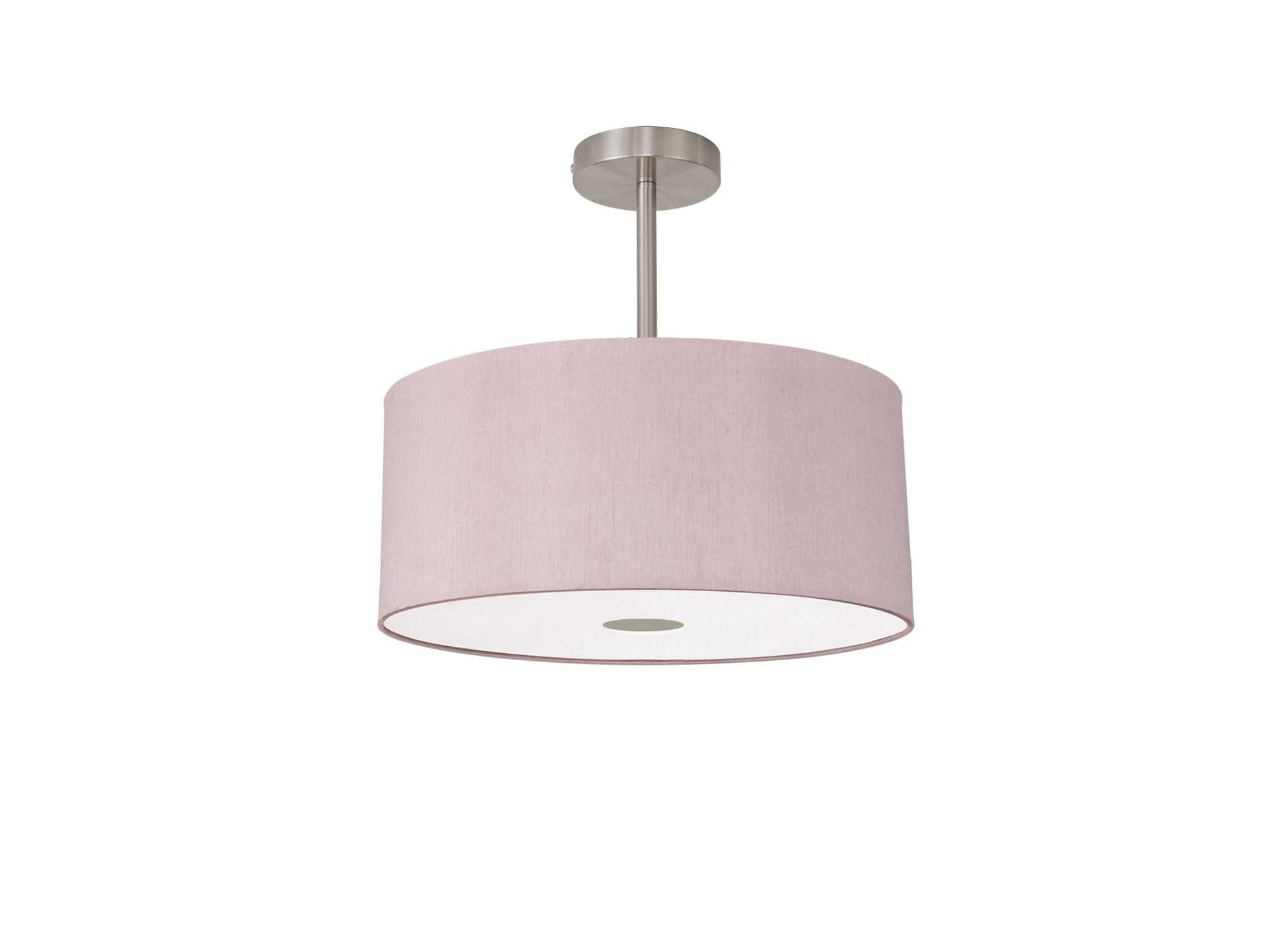 Baymont 40cm Semi Flush 1 Light Satin Nickel, Taupe/Halo Gold, Frosted Diffuser DK0257  Deco Baymont